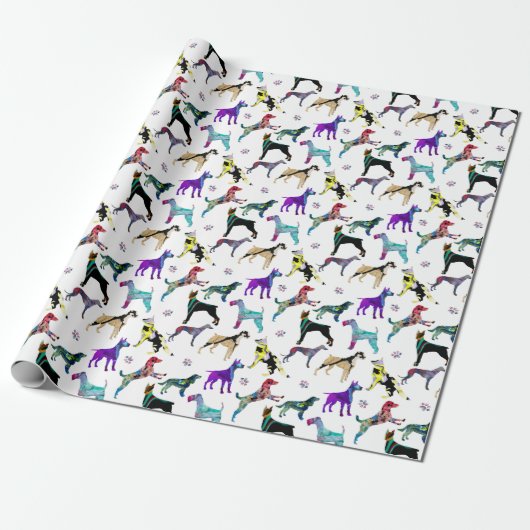 Papier Cadeau Chiens et pattes (Déroulé)