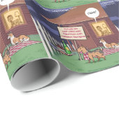 Papier Cadeau Chiens gourmets drôles (Coin rond)