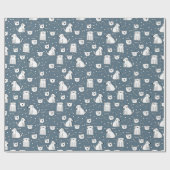 Papier Cadeau Chiens Gribouillent Joie (Plat)