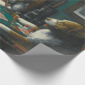 Papier Cadeau Chiens jouant au poker (jeu de carte animale) (Coin)