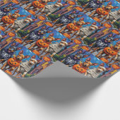 Papier Cadeau Chiens Malinois belges en train de tramer ou de tr (Coin)