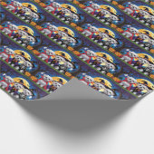 Papier Cadeau Chiens maltais Citrouille Halloween drôle (Coin)