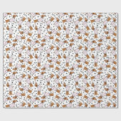 Papier Cadeau Chiens mignons Dachshund portant des jumeaux roses (Plat)