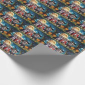 Papier Cadeau Chiens Pekingese Citrouille Halloween drôle (Coin)