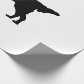 Papier Cadeau Chiens Plat-Enduits d'amour de silhouette de chien (Coin)