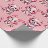 Papier Cadeau Chiens roses mignons (Coin)