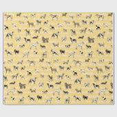 Papier Cadeau Chiens vintages (Plat)