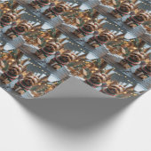 Papier Cadeau Chiens Yorkipoo Noël Neige Fêtes (Coin)