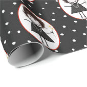 Papier Cadeau Chiffre À Bâtons Fille En Basket (Coin rond)