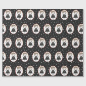 Papier Cadeau Chiffre À Bâtons Fille En Basket (Plat)