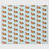 Papier Cadeau Chiffres de biscuits de lait père Noël (Plat)