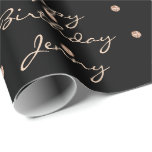 Papier Cadeau Chiffres noirs Roses or cristal Swarovski<br><div class="desc">Glam et papier d'emballage chic Plein d'amour et de lumière. Le texte personnalisé donne la possibilité de félicitations,  sentiments,  faveurs,  etc. express</div>