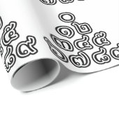 Papier Cadeau Chiffres thaïlandais Pyramide ♦ Script en thaï ♦ (Coin rond)