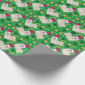 Papier Cadeau Chih Tzu Chien Avec Le Chapeau Du Père Noël (Coin)