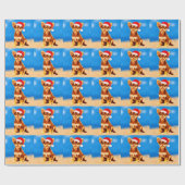 Papier Cadeau Chihuahua Chien Assis Sur La Plage Casquette De No (Plat)