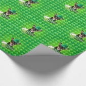 Papier Cadeau Chihuahua Chien Chiot Chiot St. Patrick's Day Clov (Coin)