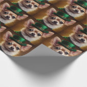 Papier Cadeau Chihuahua Chien en robe de la Saint Patrick (Coin)