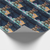 Papier Cadeau Chihuahua Chien Halloween Camion Effrayant Nuit (Coin)