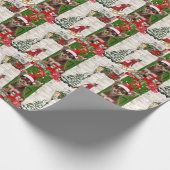 Papier Cadeau Chihuahua Chien Noël (Coin)