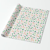 Papier Cadeau Chihuahua Chiens à Santa Hats Noël BLANC (Déroulé)