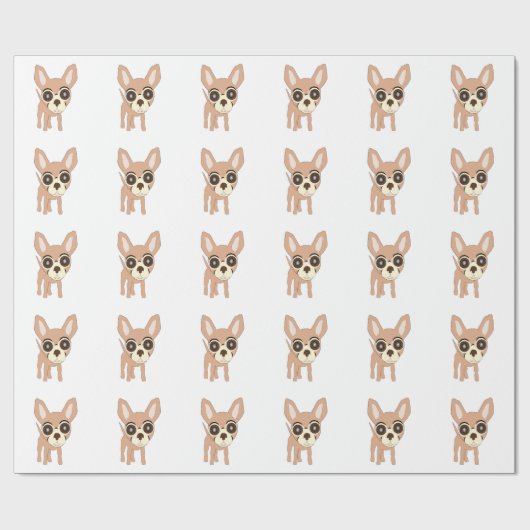 Papier Cadeau Chihuahua Chig Design (Plat)