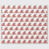 Papier Cadeau Chihuahua de Noël avec des cadeaux (Plat)