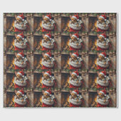 Papier Cadeau Chihuahua Dog Christmas Stocking Surprise Art (Plat)