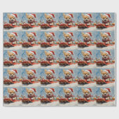 Papier Cadeau Chihuahua Dog in Sledge Let it neiger Noël (Plat)
