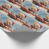 Papier Cadeau Chihuahua Dog in Sledge Let it neiger Noël (Coin)