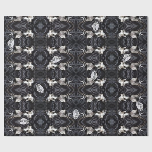 Papier Cadeau Chihuahua et diamants (Plat)