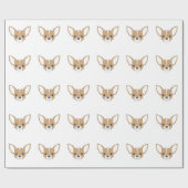 Papier Cadeau Chihuahua Face (Plat)