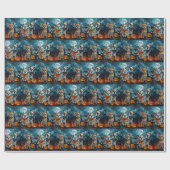 Papier Cadeau Chihuahua Halloween Éffrayant (Plat)