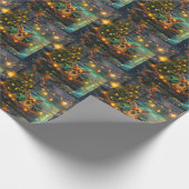 Papier Cadeau Chihuahua Noël Festive Voyage (Coin)