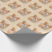 Papier Cadeau Chihuahua Peinture de Chien à long Haired Art orig (Coin)