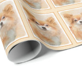 Papier Cadeau Chihuahua Peinture de Chien à long Haired Art orig (Coin rond)