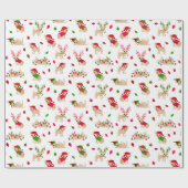 Papier Cadeau Chihuahuas de Noël (Plat)