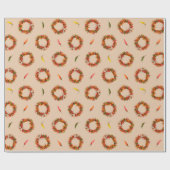 Papier Cadeau Chile Ristra Wreaths and Peppers All-Over Pattern  (Plat)