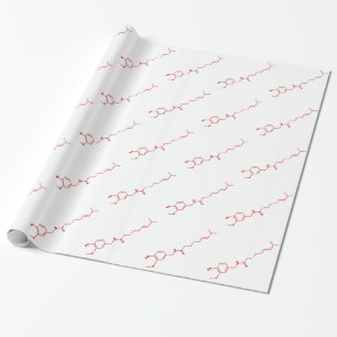 Papier Cadeau Chili Capsaicin Formule chimique moléculaire
