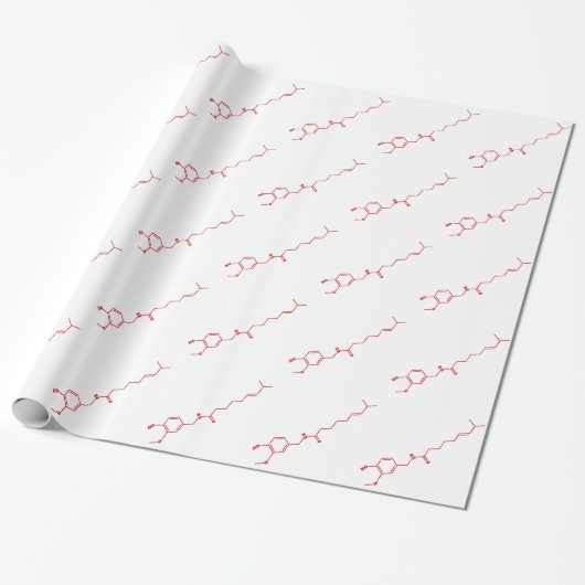 Papier Cadeau Chili Capsaicin Formule chimique moléculaire (Déroulé)