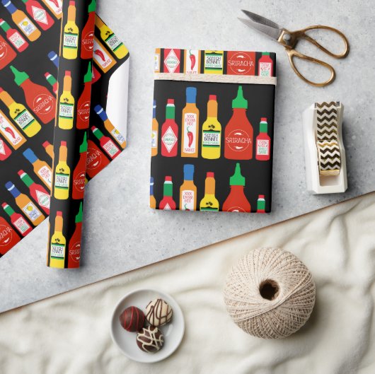 Papier Cadeau Chili Lover Chili Peppers Patterned Anniversaire (Artisanat)