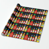 Papier Cadeau Chili Lover Chili Peppers Patterned Anniversaire (Déroulé)