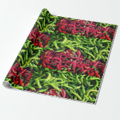 Papier Cadeau Chili Red and Green Southwest Flaving (Déroulé)