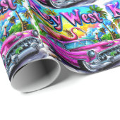 Papier Cadeau Chillin' à Key West, Floride (Coin rond)