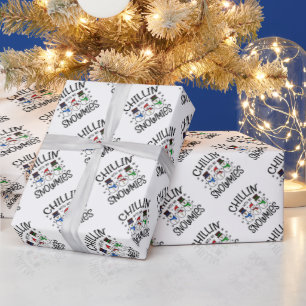 Papier Cadeau Chillin avec mes neiges Snowmen