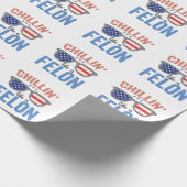 Papier Cadeau Chillin comme Felon Trump Elections américaines US (Coin)