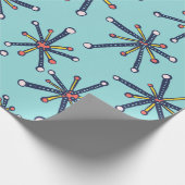 Papier Cadeau Chimie Molecule Retro Moderne Motif Abstrait (Coin)