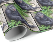 Papier Cadeau chimpanzé (Coin rond)