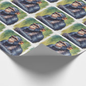 Papier Cadeau Chimpanzé fou mignon (Coin)