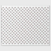 Papier Cadeau Chinchilla de Noël (Plat)