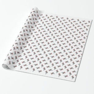 Papier Cadeau Chinchilla de Noël